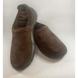 Dansko Shoes Womens 41us 8 Slip On Moc Brown Suede Low Top Loafers Casual